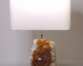 Stunning Brazilian Citrine Table Lamp "Sharon" -- Mineral Lamp//Rock Crystal Lamp//Gemstone Lamp//Geode