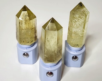 Citrine Tower LED Gemstone Sensor Night Light - Sold Individually - Geodes//Crystals// Minerals