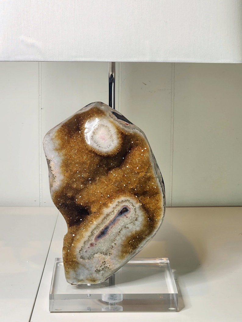CrystalLuxeDecor Citrine Table Lamp - Thumbnail 2