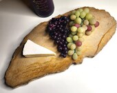 Petrified Wood Serving Platter 16.5" x 8" (PW91) - Cheese Board, Charcuterie Board, Cutting Board, Indonesian Petrified Wood