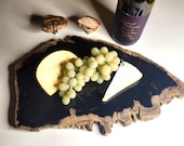 Petrified Wood Serving Platter 16&quot; x 10&quot; (PW96) -  Cheese Board, Cutting Board, Charcuterie Board, Indonesian Petrified Wood