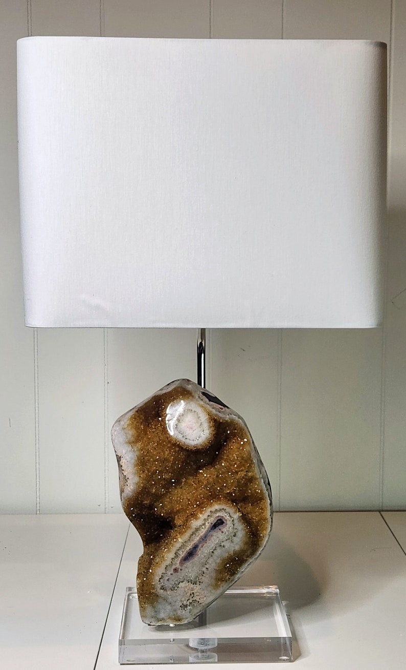 CrystalLuxeDecor Citrine Table Lamp - Thumbnail 3