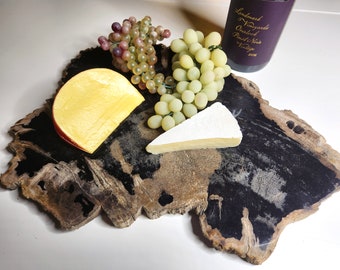 Petrified Wood Serving Platter Extra Large  (PW71) -  Cheese Board, Charcuterie Board, Indonesian Petrified Wood