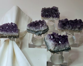 Amethyst Napkin Rings Large Size -- Sold Individually -- Gemstones/Geodes//Crystals//Minerals