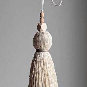 Natural Cotton Tassel for Decorating Curio Cabinets, Door Hangers, or Tassel Purse Charms