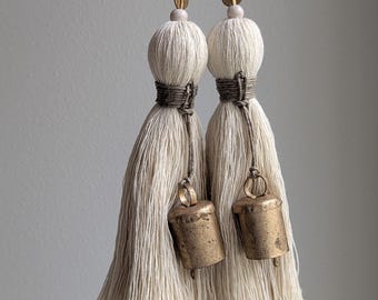 Door Knob Tassel with Brass Accents and a Bell #195