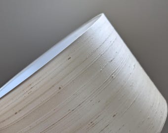Cream Dupioni Silk Drum Lamp Shade with Euro Fitter, Uno Fitter, or Custom Hardware
