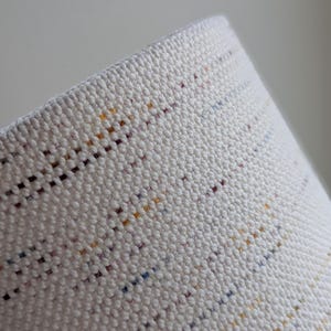 Handwoven Confetti Cotton Fabric Drum Lamp Shade with Euro Fitter, Uno Fitter, or Custom Hardware : Modern Colorful Lampshade