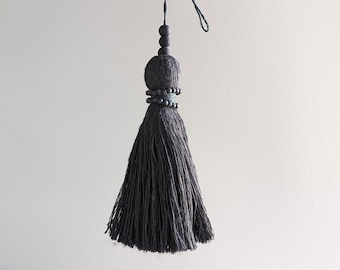 Black Cotton Tassel | Modern Furniture Tassel | Black Tassel | Door Knob Hanger | Small Tassel Purse Charm