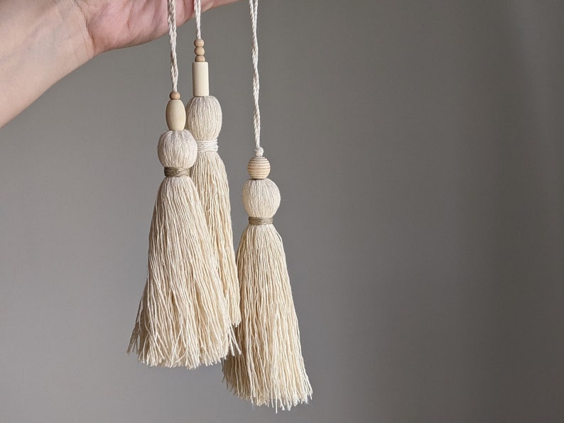Decorative Tassel Door Knob Hanger Natural Tassels Jute Etsy