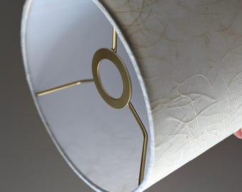 Mulberry Paper Lamp Shade: Mid-Century Modern Drum Shade with Euro Fitter, Uno Fitter, or Custom Hardware in Custom Size