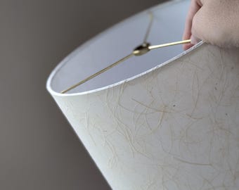 Modern Mulberry Paper Lamp Shade with Spider Washer Hardware: Natural Washi Paper, Handmade Shade