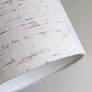 Handwoven Confetti Drum Lamp Shade with Euro Fitter | Custom Lamp Shade | Midcentury Modern Lamp Shade in Custom Size