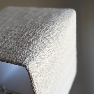 Square Lamp Shade 10x10x10 Custom Square Lamp Shade Cube Lamp Shade Handwoven Boucle Lamp Shade Square with White Hardware image 1