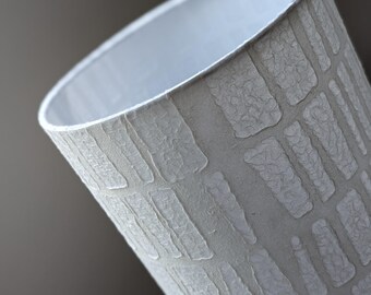 Trapezoid Textured Paper Lamp Shade with Euro Fitter, Uno Fitter, or Custom Hardware in Custom Size | Small Paper Lampshade