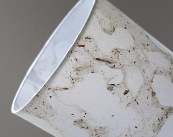 Modern Pebbled Paper Lamp Shade with Euro Fitter, Uno Fitter, or Custom Hardware in Custom Size