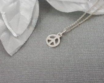 Peace Sign- Sterling Silver- Peace Necklace