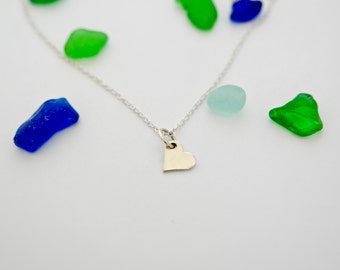 Minimalist Heart Charm- Sterling Silver