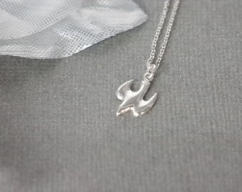 Dove- Sterling Silver- Symbol for Peace- Dove Charm- Sterling Chain- Holiday Jewelry