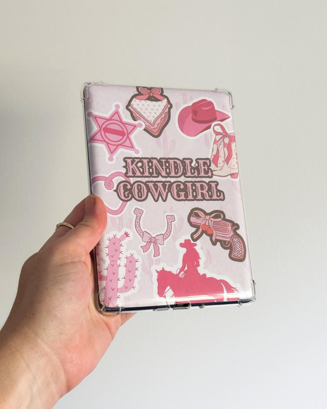 Kindle Cowgirl Western Aesthetic Printable Kindle Insert for Clear Case ...