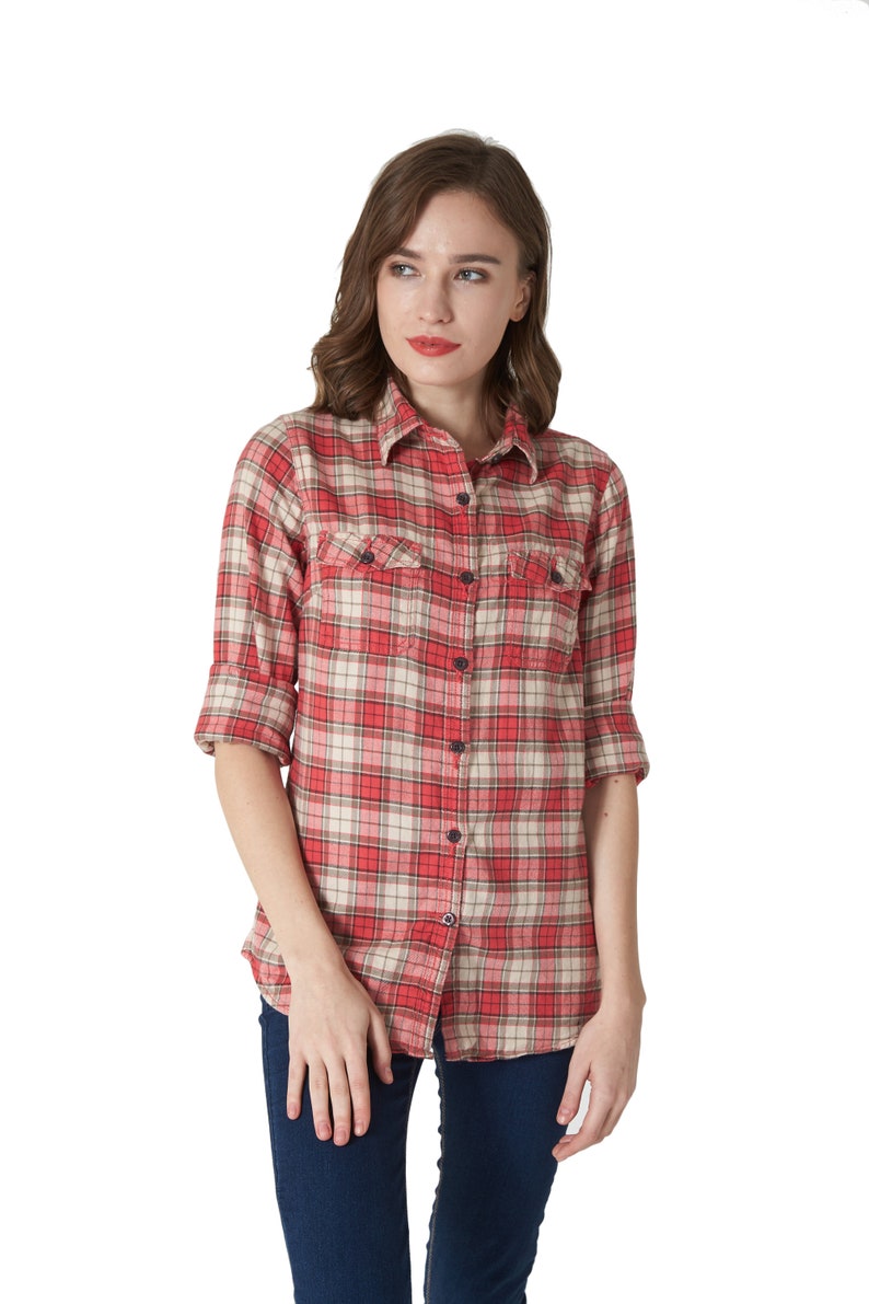 Women's Hand Loom Flannel Shirt 100% Cotton Pre-washed - Etsy