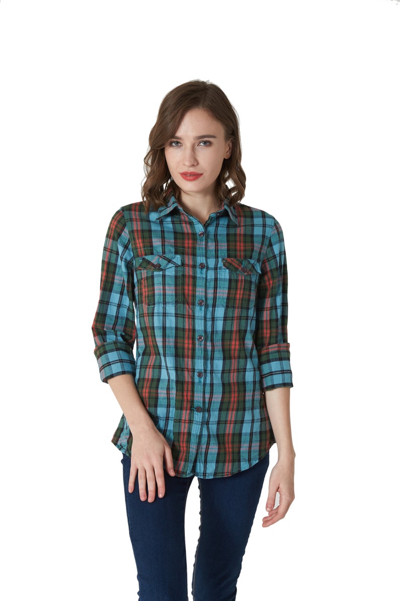 Women's Hand Loom Flannel Shirt 100% Cotton Pre-washed - Etsy