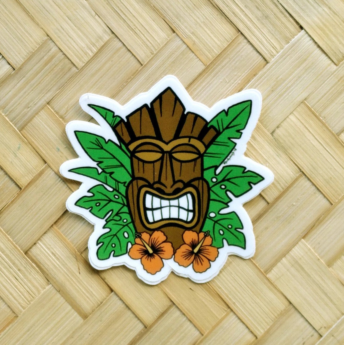 Bumper Stickers Hawaii Sticker Rockwood Aloha Tiki Decal Tiki Sticker