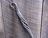Wrought Iron Fire Poker, Hand Forged Steel Wood stove Tool, Ski House Gift