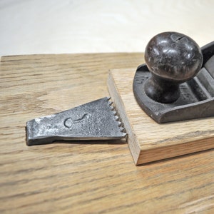 Forged Plane Stop, traditional woodworking bench tool