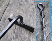 Iron Ash Rake, Wrought Wood Stove Decor, Forged Fire Poker, Metal Coal Shovel, Blacksmith Fireplace Tools, Iron Hearth Accessories