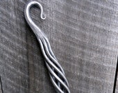 Forged Fire Shovel, Hammered Ironwork, Blacksmith Wrought Iron, Norse Iron Gift, Viking Fire Pit