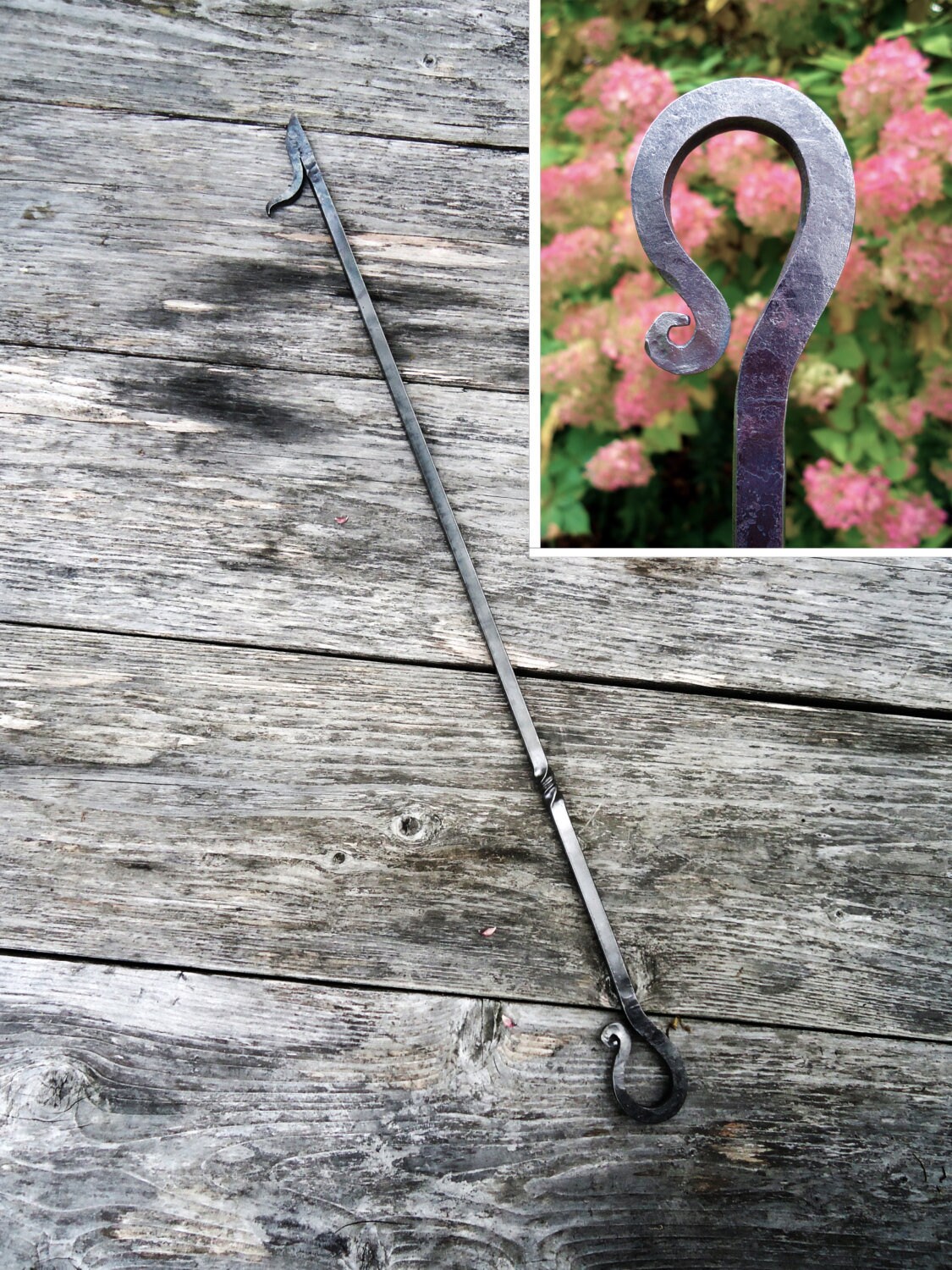 Forged Firepoker Fireplace Tool Campfire Tending Woodstove - Etsy