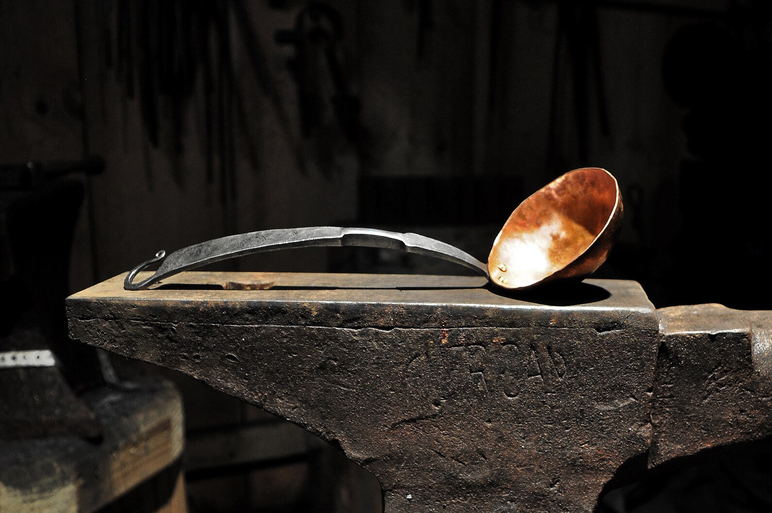 Hammered Copper Ladle Copper Kitchen Utensils Hand Etsy