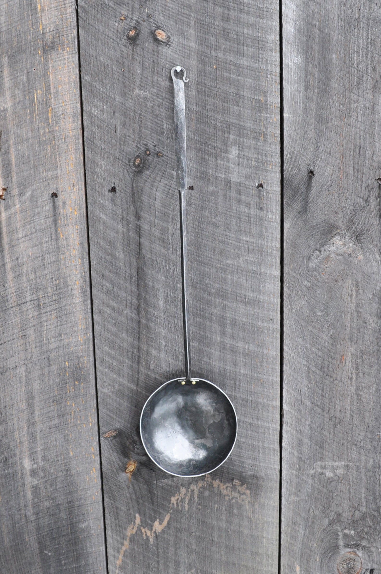 Hand Egg Spoon Wrought Iron Kitchen Ladle Colonial Etsy Canada
