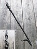 Forged Iron Fire Poker, blacksmith made fireplace tool 