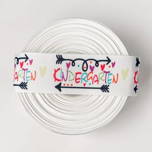 Kindergarten ribbon, School ribbon, Grosgrain ribbon, School hair bows, Back to school, Preschool ribbon, Wide ribbon