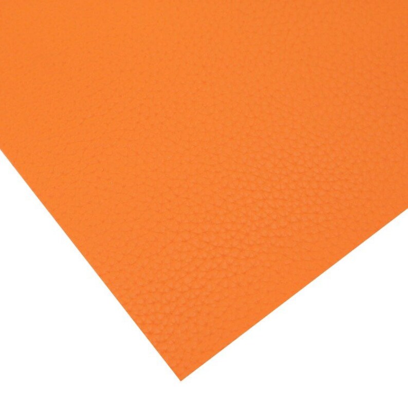 Orange Faux Leather Orange Leather Sheet Faux Leather Etsy