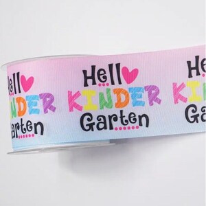 Kindergarten ribbon, School ribbon, Grosgrain ribbon, School hair bows, Back to school, Preschool ribbon, Wide ribbon