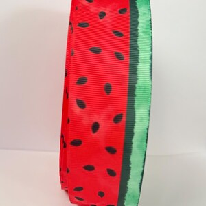 Watermelon ribbon, Summer ribbon, Fruit ribbon, Party decor, Crafting, Grosgrain ribbon, Watermelon