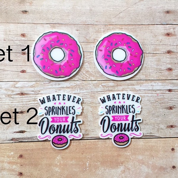 Planar resin flatbacks, Donut cabochon, Donut flat backs, Kawaii donut planar resin, Hairbow centers, Scrapbooking, Craft supplies