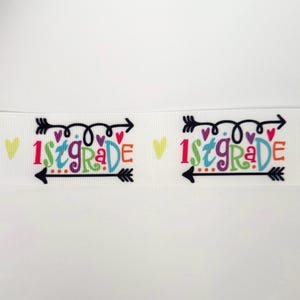 Back to school ribbon, 1st grade ribbon, Wide grosgrain ribbon, School ribbon, Wide ribbon, Unique ribbon