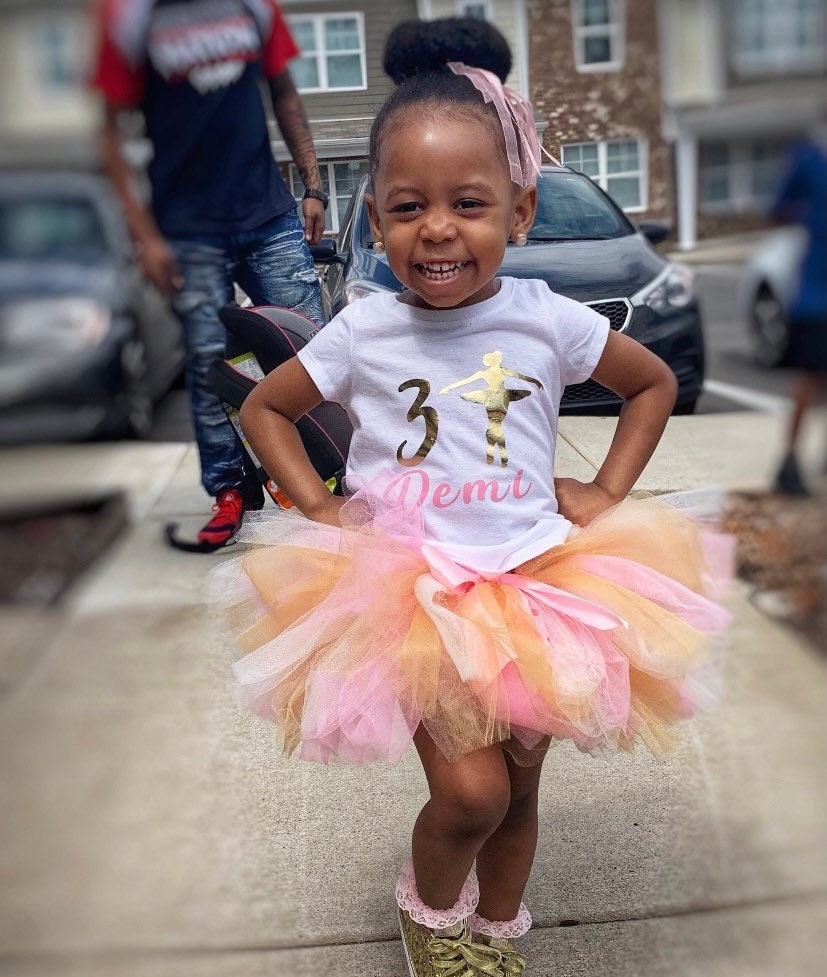 black and gold baby tutu skirt