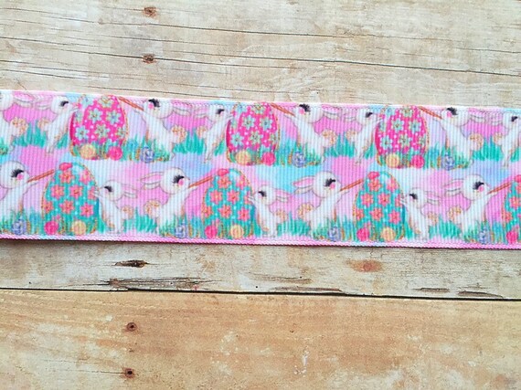 Easter Bunnies 1/" grosgrain ribbon the listing is for 3 yards /& 2 resins