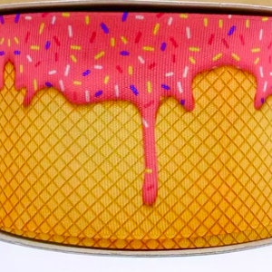 Ice cream ribbon, Sprinkles ribbon, Wide ice cream ribbon, Grosgrain ribbon, Unique ribbon