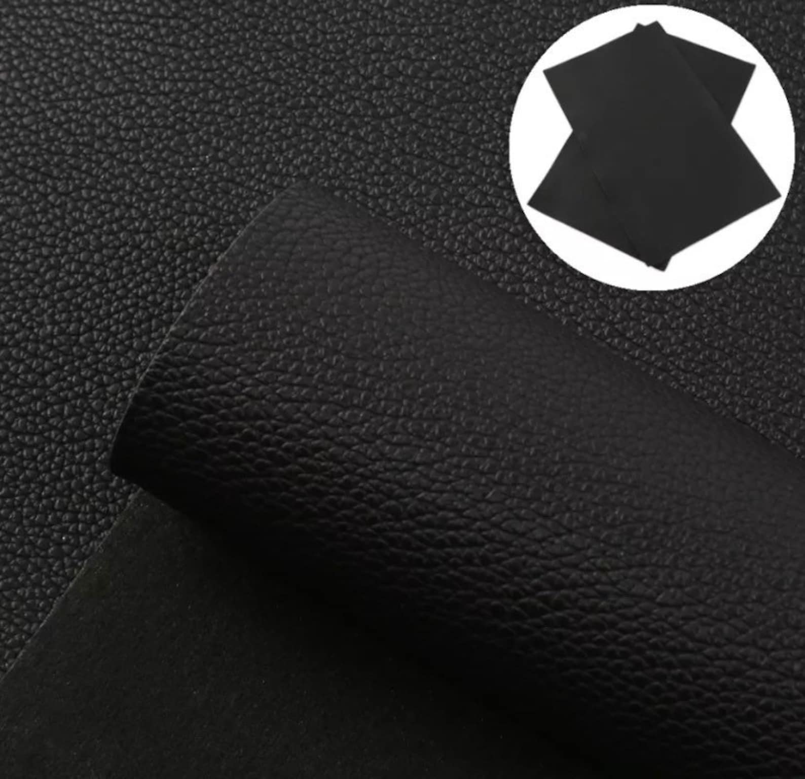 Black Faux Leather Black Fabric Sheet Faux Leather Sheet Etsy