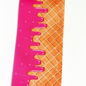 Waffle cone ribbon, Ice cream cone ribbon, Grosgrain ribbon, Waffle cone grosgrain, 3 inch ribbon, Waffle ribbon