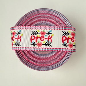 Back to school ribbon, Preschool ribbon, Wide grosgrain ribbon, School ribbon, Wide ribbon, Unique ribbon
