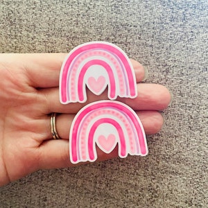 Rainbow flat backs, Hair bow centers, Rainbow resin, Hair bow flat back, Rainbow flat back, Resin flat backs, Scrapbooking, Cabochon