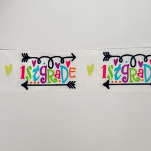 Back to school ribbon, 1st grade ribbon, Wide grosgrain ribbon, School ribbon, Wide ribbon, Unique ribbon