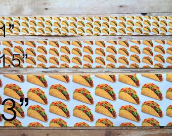 Taco Ribbon: Cinco de Mayo Party Decor - 1.5" Wide, Sold by the Yard
